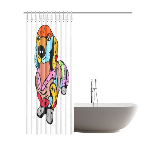 Dachshund by Nico Bielow Shower Curtain 69"x84"