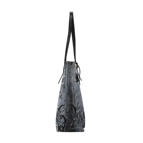 Raven Heart Print Tote Handbag By Juleez Euramerican Tote Bag/Small (Model 1655)
