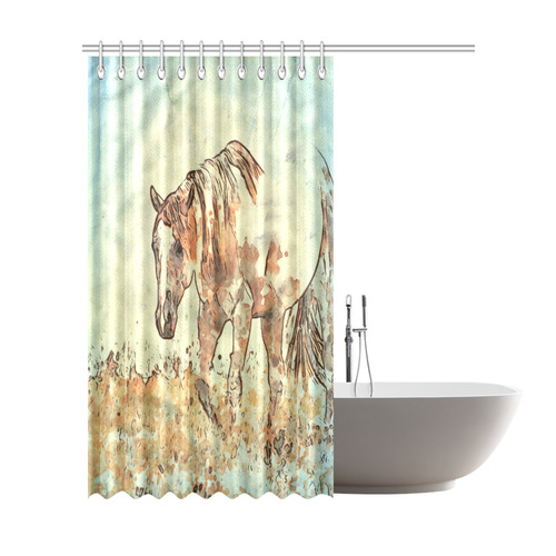 Art Studio 12216 Horse Shower Curtain 72"x84"