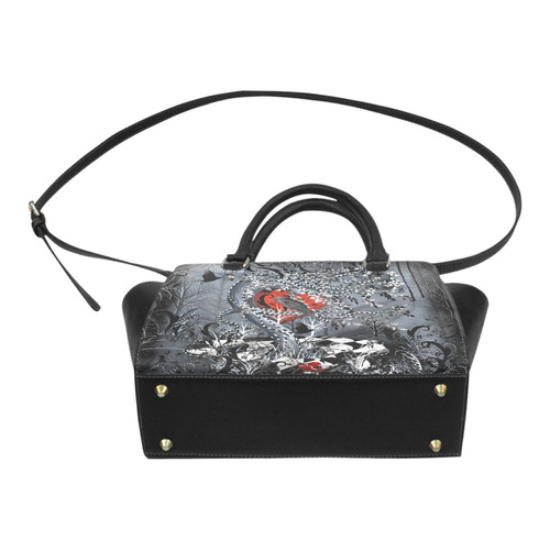 Raven Heart Print Purse Handbag By Juleez Classic Shoulder Handbag (Model 1653)