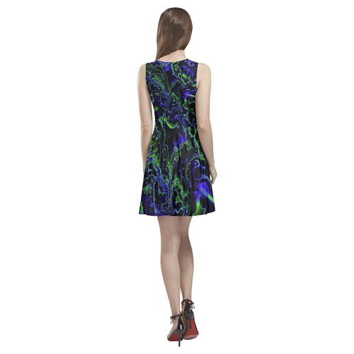 power fractal C by JamColors Thea Sleeveless Skater Dress(Model D19)