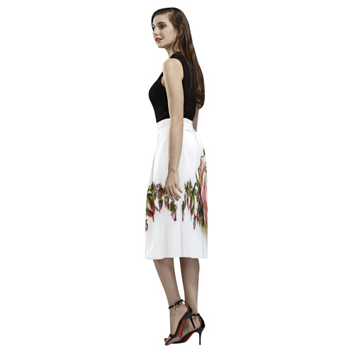 Vintage Rose Floral Aoede Crepe Skirt (Model D16)