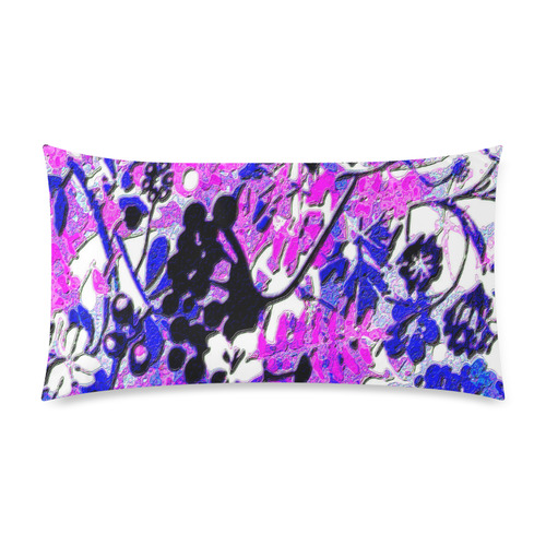 floral 1 Rectangle Pillow Case 20"x36"(Twin Sides)