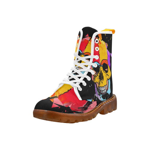 A nice Skull by Popart Lover Martin Boots For Men Model 1203H