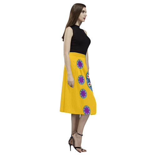 Sweet as candy and yellow Aoede Crepe Skirt (Model D16)