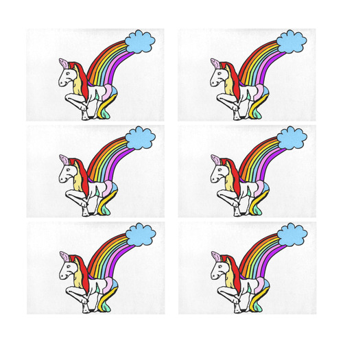 Beautiful Unicorn by Popart Lover Placemat 12’’ x 18’’ (Set of 6)