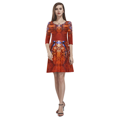 iglesia v Tethys Half-Sleeve Skater Dress(Model D20)