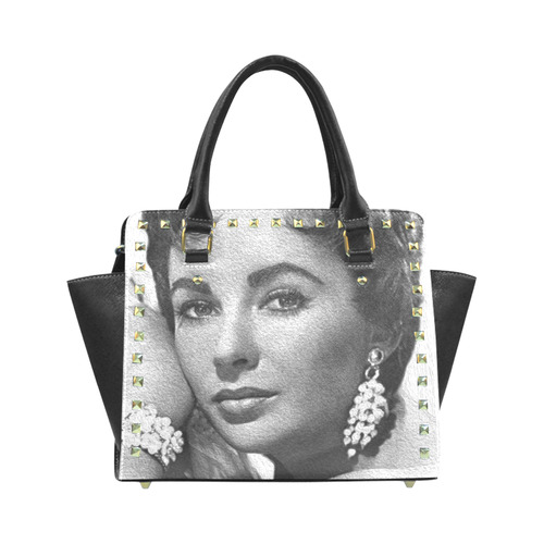 Great Actress Elizabeth Taylor Rivet Shoulder Handbag (Model 1645)