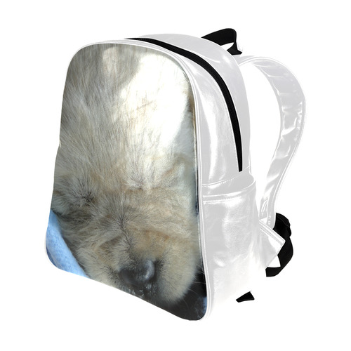Golden Labrador Puppy Multi-Pockets Backpack (Model 1636)