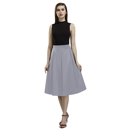 Lilac Gray Aoede Crepe Skirt (Model D16)