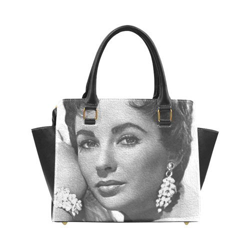 Great Actress Elizabeth Taylor Rivet Shoulder Handbag (Model 1645)