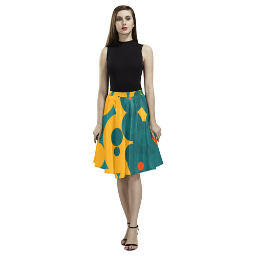 Bubbles Melete Pleated Midi Skirt (Model D15)