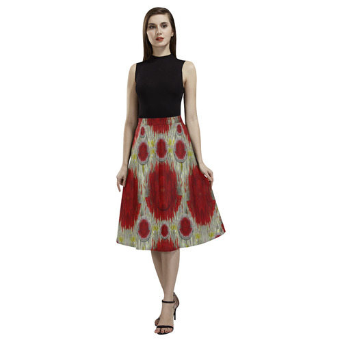 paint on water falls in peace and calm Aoede Crepe Skirt (Model D16)