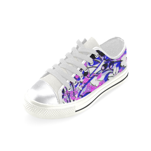 floral Women's Classic Canvas Shoes (Model 018)