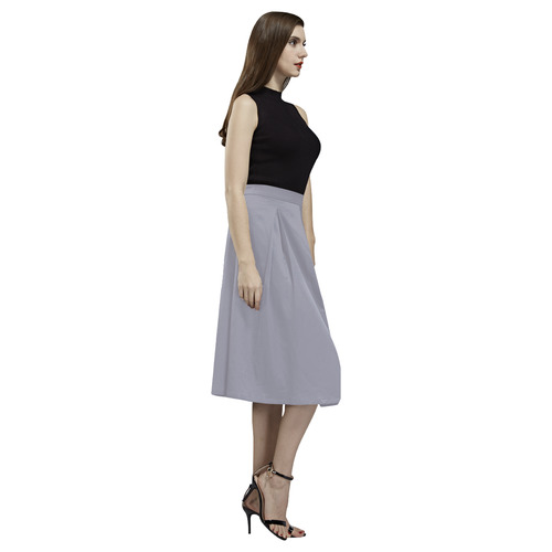Lilac Gray Aoede Crepe Skirt (Model D16)