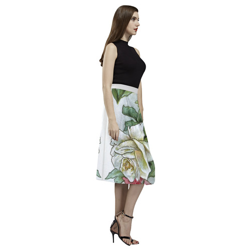 Vintage Roses Floral Aoede Crepe Skirt (Model D16)