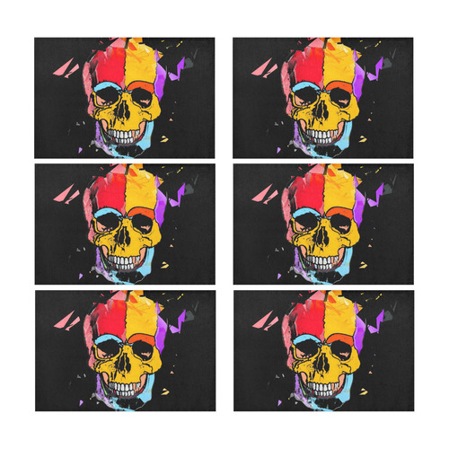 A nice Skull by Popart Lover Placemat 12’’ x 18’’ (Set of 6)