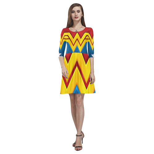 wonder Tethys Half-Sleeve Skater Dress(Model D20)