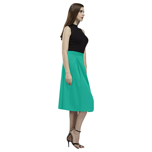 Peacock Green Aoede Crepe Skirt (Model D16)