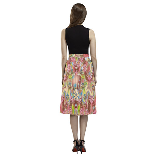Jungle life and paradise apples Aoede Crepe Skirt (Model D16)