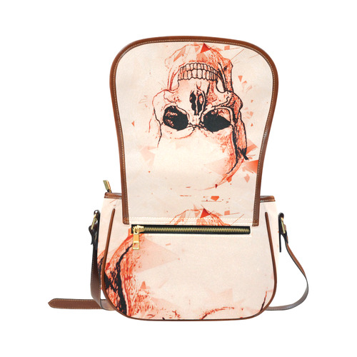 Boom Skull by Popart Lover Saddle Bag/Large (Model 1649)