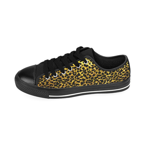 LEOPARD wallpaper print Men's Classic Canvas Shoes/Large Size (Model 018)