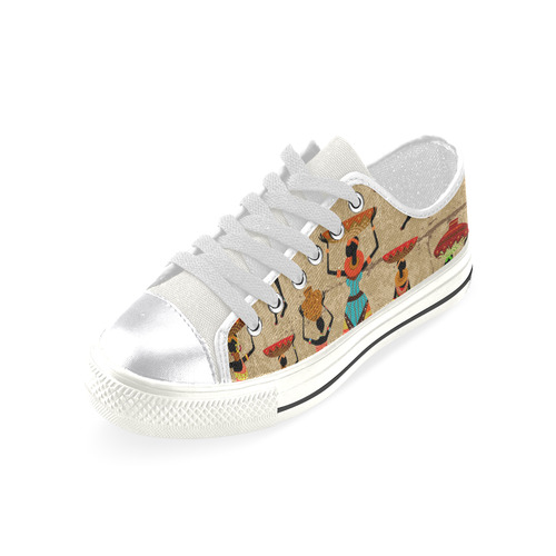 African woman Women's Classic Canvas Shoes (Model 018)