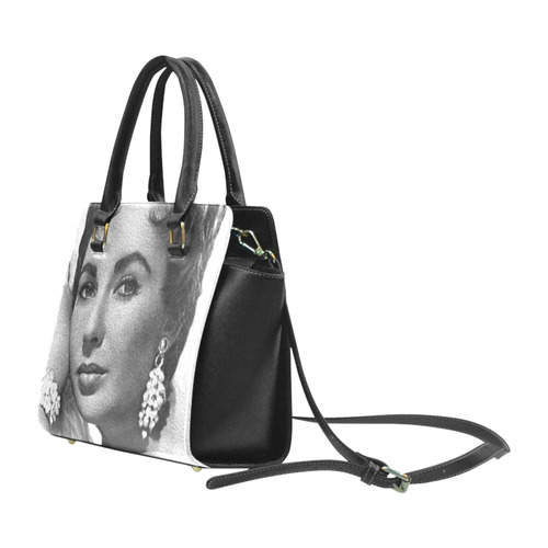 Great Actress Elizabeth Taylor Rivet Shoulder Handbag (Model 1645)