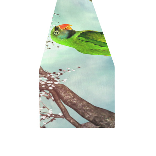 Funny cute parrots Table Runner 14x72 inch