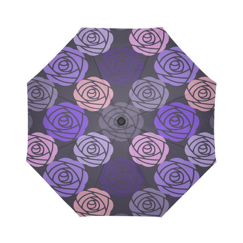 Rose Pattern Auto-Foldable Umbrella (Model U04)
