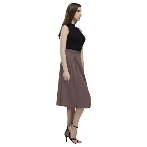 Deep Mahogany Aoede Crepe Skirt (Model D16)
