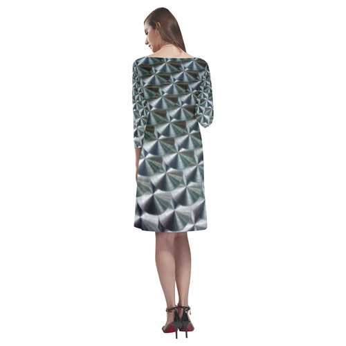 Metal Swirl by Martina Webster Rhea Loose Round Neck Dress(Model D22)