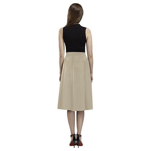 Pale Khaki Aoede Crepe Skirt (Model D16)