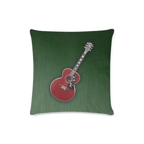 Gibson Acoustic Rockabilly Custom Zippered Pillow Case 16"x16"(Twin Sides)