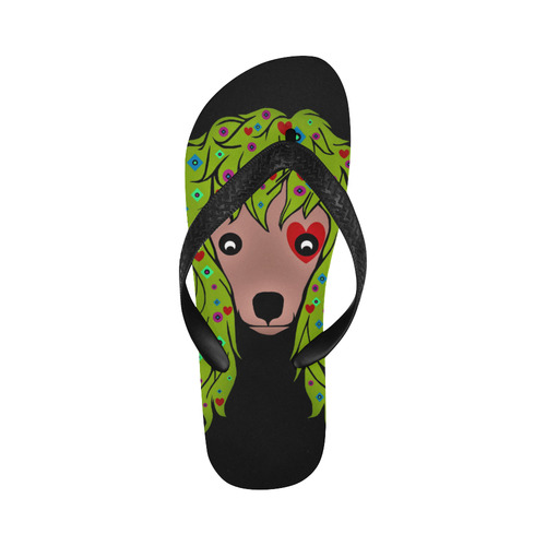 Doodle dogs Rebekah Flip Flops for Men/Women (Model 040)