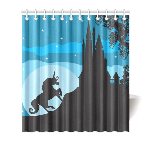Unicorn castle Shower Curtain 66"x72"