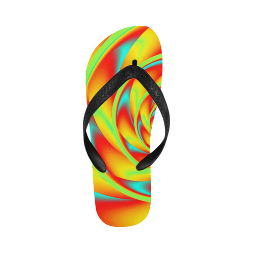CRAZY POWER SPIRAL - neon colored Flip Flops for Men/Women (Model 040)