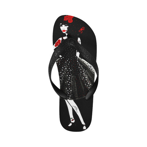 rockabilly-rita Flip Flops for Men/Women (Model 040)