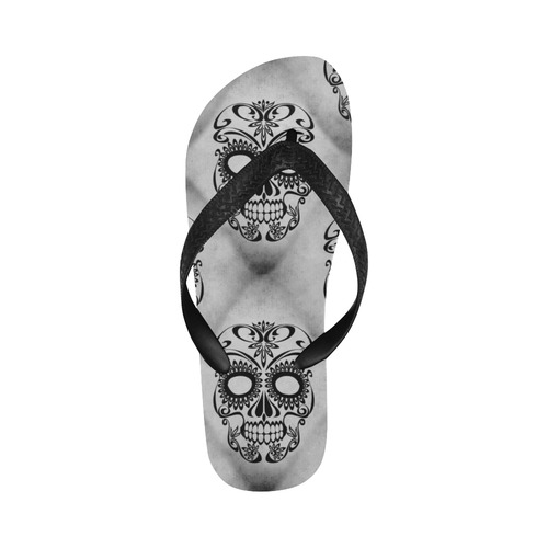 Skull20170351_by_JAMColors Flip Flops for Men/Women (Model 040)