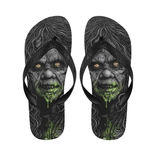 Evil possessed Flip Flops for Men/Women (Model 040)