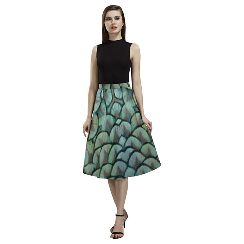 Peacock Feathers Aoede Crepe Skirt (Model D16)