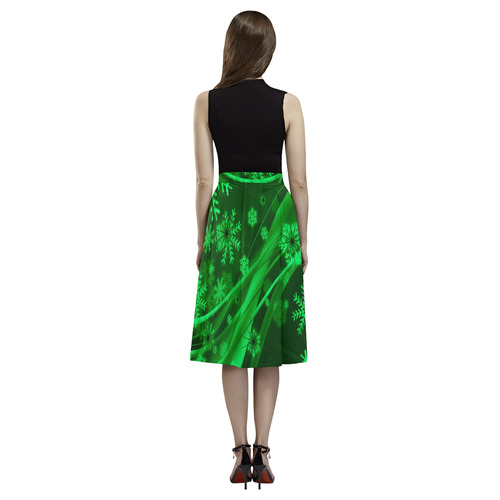 Green Snowflakes Aoede Crepe Skirt (Model D16)