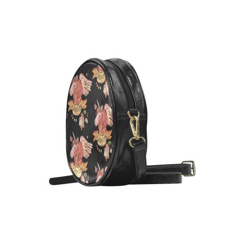 unicorn-pattern-3_printfile_default Round Sling Bag (Model 1647)