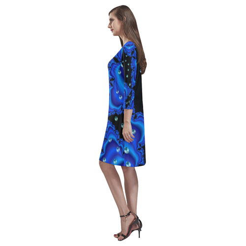 Blue Bubbles Martina Webster Rhea Loose Round Neck Dress(Model D22)