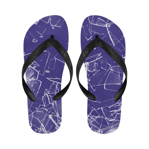 broken glass Flip Flops for Men/Women (Model 040)