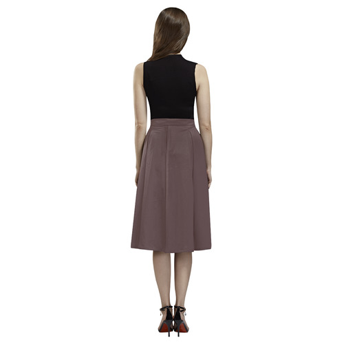 Deep Mahogany Aoede Crepe Skirt (Model D16)