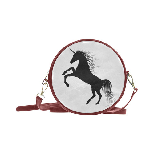 unicorn-silhouette Round Sling Bag (Model 1647)