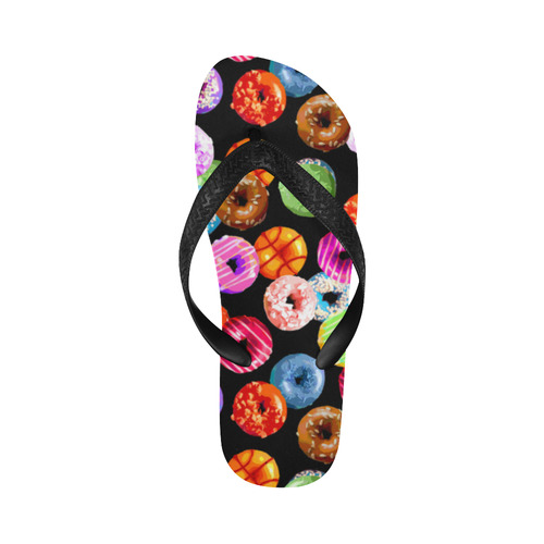 Colorful Yummy DONUTS pattern Flip Flops for Men/Women (Model 040)
