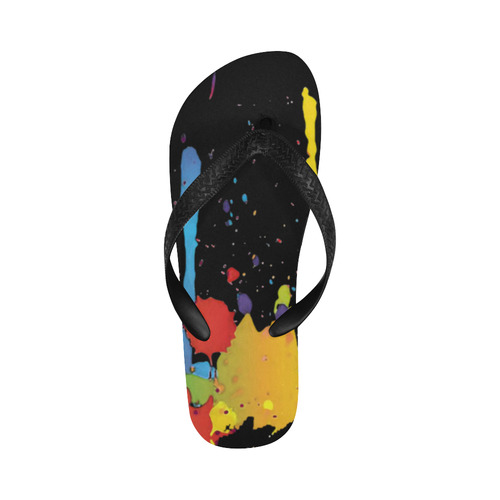 Crazy multicolored running SPLASHES Flip Flops for Men/Women (Model 040)