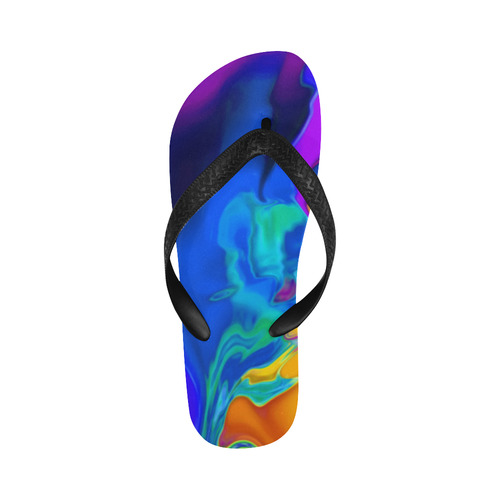 The PERFECT WAVE abstract multicolored Flip Flops for Men/Women (Model 040)